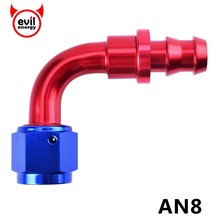 evil energy Aluminum AN8 0/45/90/180Degree Oil Fuel Push On Hose End Oil Fitting Oil Cooler Reusable Hose End Fittings Connector 2024 - buy cheap