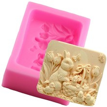 Easter Rabbit Silicone Soap Mold Clay Candle Molds Fondant Cake Decorating Tools 3D Craft Chocolate Candy Moulds 2024 - buy cheap