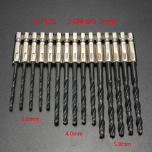 15pcs/set HSS Titanium Coated Drill Bits Set Quick Change 1/4" Hex Shank 3.0-5.0mm 2024 - buy cheap