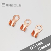 Terminal OT-10A Dia Copper Circular Splice Wire Naked Battery Cable Electrical Connector Open Lugs OT 10A (1000PCS) 2024 - buy cheap