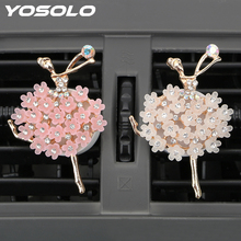 YOSOLO Diamond Ballet Girl Car Aroma Diffuser Car Air Vent Perfume Car-Styling Auto Outlet Air Freshener Solid Fragrance 2024 - buy cheap