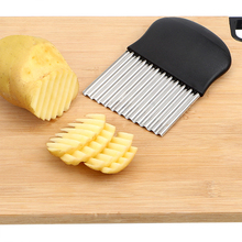 Волнообразный резак из нержавеющей стали для картофельных чипсов, Овощечистка, кухонные ножи для овощей, инструмент для фруктов, аксессуары для ножей 2024 - купить недорого