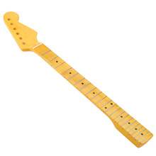 22 Fret Yellow Gloss Maple Guitar Neck Maple Fingerboard with Dot for ST FD Electric Guitar Replacement 2024 - buy cheap