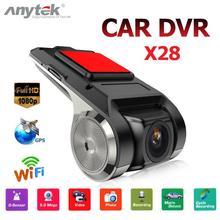 Anytek X28 Car DVR Dash Camera 1080P FHD 2MP Lens Video Recorder WiFi ADAS Built-in G-sensor Car Electronics Car Dash Camera 2024 - buy cheap