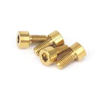 4pcs M5 x 10mm Golden GR5 Titanium Hex Socket Cap Screw Bolts For Bicycle Brake Handle 2024 - buy cheap