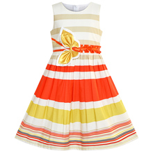 Girls Dress Cotton Striped Butterfly Everyday Sundress 2020 Summer Princess Wedding Party Dresses Girl Clothes Pageant Vestidos 2024 - buy cheap