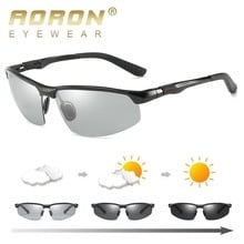 AORON Photochromic Sunglasses Men Polarized Glasses Aluminium Magnesium Frame HD Lens Sun Glasses Vintage Oculos Sunglasses 3121 2024 - buy cheap