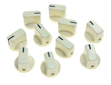 KAISH 10x Aged White Guitar AMP Effect Pedal Knobs  Fits 1/4" (6.4mm) diameter pots 2024 - buy cheap