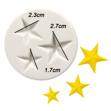 Moldes de silicone para fondant em formato de estrela, formas para decoração de bolo de chocolate, utensílios de confeitaria, diy, 2019 2024 - compre barato