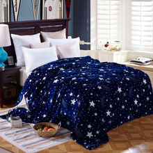 Manta de flanela brilhante com estrelas, manta super macia de alta densidade para sofá/cama/carro portátil entrançada 2024 - compre barato