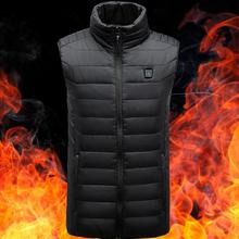 Colete de algodão aquecido usb, jaqueta inteligente com aquecimento usb para patinação, esqui, aquecimento elétrico 2024 - compre barato