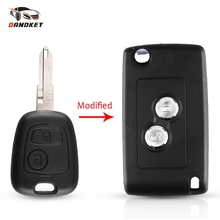 Dandkey Modified Flip 2 Button Remote Car Key Case Shell For Citroen C2 C3 Xsara Picasso For Peugeot 206 306 406 Key NE73 Blade 2024 - buy cheap