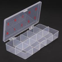 Professional 1 Pcs 10 Grids Nail Art Box Empty Divided Case Nail Tips Rhinestone Beads Gems Storage Box Case Clear Plastic 2024 - buy cheap