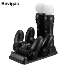 Bevigac 4 in 1 Dual Charging Station Charger Stand Holder Base For PlayStation Play Station PS4 Dualshock 4 Move VR Controller 2024 - buy cheap