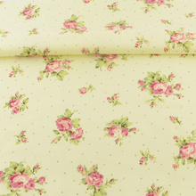 Tela de algodón con estampado Floral Beige para el hogar, tejido de costura, decoración de ropa de cama, Scrapbooking, tejido acolchado, Sarga de retazos CM 2024 - compra barato