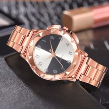Luxury Women Watch Unique Rose Gold Stainless Steel Watches Ladies Fashion Bracelet Quartz Watch Reloj Mujer Zegarek Damski 2024 - buy cheap