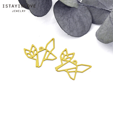 Handmade Jewelry Making Supplies Pendant Laser Cut Metal Raw Brass Animal Fox Charm For DIY Necklace Earrings Brooch RD063 10 2024 - buy cheap
