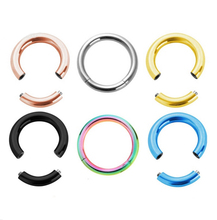 1PC 16G Steel Segment Ring Ear Piercing Nose Rings Captive Ear Nose Hoop Piercings Clip on Ear Rings For Women Sex Body Jewelry 2024 - buy cheap