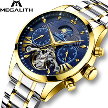 Megalith relógios masculinos de luxo esporte automático mecânico à prova dwaterproof água relógio de mergulho luminoso tourbillon relógio de pulso masculino 2024 - compre barato