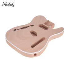 Muslady Unfinished Electric Guitar Body Blank Guitar Body Barrel DIY Mahogany Wooden Body Guitar Parts & Accessories 2024 - buy cheap