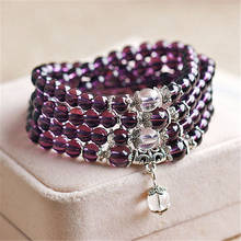 Crystal Stone  6MM 108 Beads Bracelet  Sutra new spirituality MONK Bless Wristband Veins Healing Chakas Handmade 2024 - buy cheap