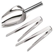 Ice Scoop and Ice Tongs (3 Pack), Stainless Steel Serving Tongs and Food Scoop for Ice Bucket, Bar, Kitchen, Tea Party and Wed 2024 - buy cheap