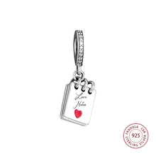 Fits Original Bracelet Argent 925 Sterling Silver Love Notes Pendant Charms Metal Beads for Jewelry Making Berloques Perles 2024 - buy cheap