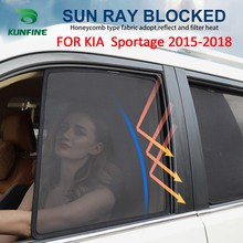 Quebra-sol magnético para janela lateral de automóvel, 4 tamanhos, persiana, para kia sportage 2014 a 2019, janela curtian, preto 2024 - compre barato