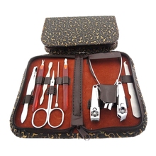 10Pcs Pedicure Manicure Set Nail Cuticle Clippers Travel Grooming Kit Case Tool 2024 - buy cheap