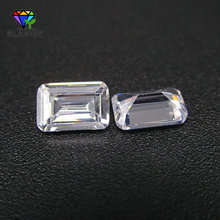 Free Shipping 4x6mm~9x11mm 5A Grade Octangle Shape Emeral d Cut White Cubic Zirconia CZ Stone Synthetic Gems For Jewelry 2024 - buy cheap