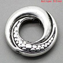 ESPACIADOR cuentas redondo plata diseño de colores tallado 15mm Dia, agujero: Aprox 1,6mm,50 Uds (B23487) 2024 - compra barato