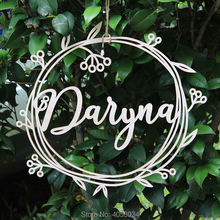 Round Custom Wood Name Sign Photo Props Wedding Decor Personalized Name Sign Wedding Bridal Shower Party Wall Decoration 2024 - buy cheap