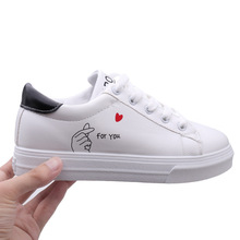 2019 Spring And Summer With White Shoes Women Flat Leather Canvas Shoes Female White Board Shoes Casual Shoes S0828 2024 - buy cheap