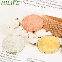 HILIFE-moneda de Bitcoin chapada en Oro de imitación antigua, moneda conmemorativa de oro de arte coleccionable, 1 pieza 2024 - compra barato