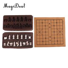 Vintage Stereoscopic Chess Folding Chess Board Chinese Traditional Chess Xiangqi Handicraft for Outdoor Camping Hiking Travell 2024 - buy cheap