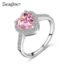 Beagloer Luxury Wedding Rings Gold/ Silver Color Micro Pave AAA CZ Women Ring Jewelry Accessories gift 2024 - buy cheap
