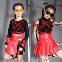 Songyuexia Girls Jazz Dance Hip hop Costumes Children Long-sleeved Suit Modern Dance Stage Wear for Girl 2024 - buy cheap