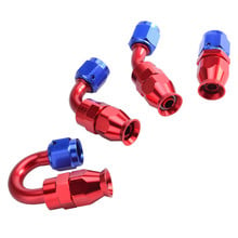 ESPEEDER AN8 Universal PTFE Hose End 0/45/90/180 Degree Adapter Aluminum Fitting For PTFE Oil Fuel Line Red-blue 2024 - buy cheap