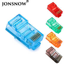 20/50/100PCS RJ45 Ethernet Cables Module Plug Network Connector RJ-45 Crystal Heads Cat5 Color Cat5e Gold Plated Cable 2024 - buy cheap