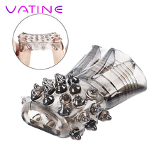 VATINE Silicone Penis Sleeve Cock Ring Clitoris Stimulation Delay Ejaculation Penis Ring Sex Toys for Men Male Adult Products 2024 - buy cheap
