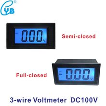 Three Wires Digital Voltmeter DC 100V LCD Blue backlight 3.5 DC Voltage Meter Voltage Tester ICL7106 Volt Panel Meter Voltmetre 2024 - buy cheap