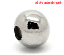 DoreenBeads 100PCs Silver Color Smooth Ball Spacers Beads 8mm Dia. (B01090), yiwu 2024 - buy cheap