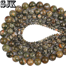 Cuentas de piedra Natural de Jades polares verdes, abalorios de piedra de KAMBABA vieja, cuentas sueltas redondas de 4, 6, 8, 10, 12mm para pulsera, collar y fabricación de joyas 2024 - compra barato