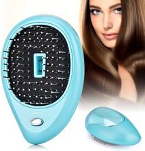 Peine eléctrico para el cabello, minipeine de masaje antiestático, alisador de cepillo iónico, iones negativos 2024 - compra barato