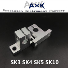 AXK Linear Rail Cnc Router Parts, 2 шт., Sk3 Sk4 Sk5 Sk10, линейный подшипник, опорный вал для вертикальных подшипников, направляющий кронштейн, 2019 2024 - купить недорого