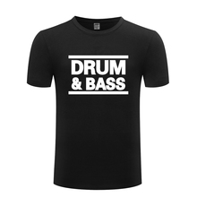 DRUM N BASS DNB RUN DMC музыка мужская футболка 2018 новая хлопковая Повседневная футболка с коротким рукавом и круглым вырезом 2024 - купить недорого