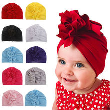 Cute Baby Girls Turban Knot Head Wrap Cute Kids Hat Cotton Cap Soft Beanie Hat Black Blue White Red Gray 2024 - buy cheap