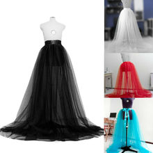 Women Lady A-line Tutu Chiffon Long Maxi Skirts Party Wedding Prom Boho Tulle Dress Lace Up Female Girls High Street Clothes 2024 - buy cheap