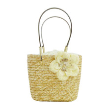 Летние богемные соломенные тканые женские сумки, женская цветочная сумка на плечо, женская пляжная сумка, сумки 2024 - купить недорого