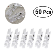 50pcs Spring Hanging Clips Clamps Plastic Clothes Pegs Plastic Mini Paper Photos Clip Home Clothing Hanger for Home Use 2024 - buy cheap